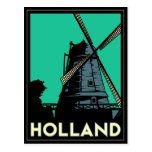 poster retro del viaje del vintage del art déco de postal