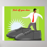 Poster-retroceso del zapato de sus zapatos