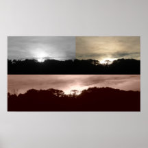 Poster: Rezo verdadero de la puesta del sol de la 