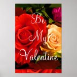 Poster rojo de la tarjeta del día de San Valentín 