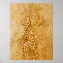 Poster romano de la pintada del gladiador