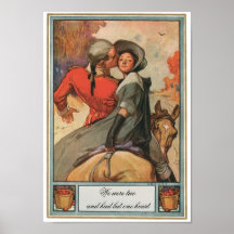 Poster romántico del vintage