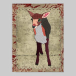 Poster rosado bonito del vintage del cervatillo posters