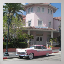 Poster rosado de Hollywood