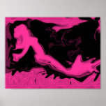 Poster rosado de la sirena