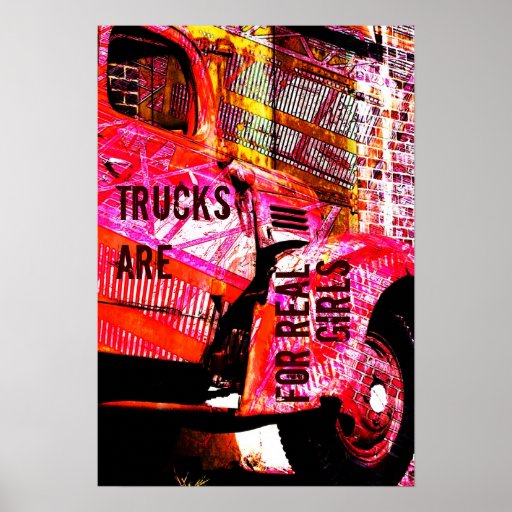 poster rosado del camión