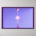 Poster rosado del flamenco 2 del navidad