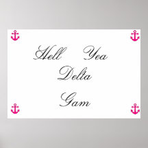 poster rosado del gam del delta del ancla