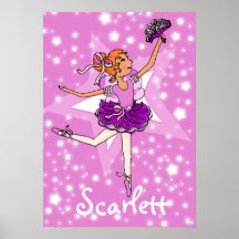 Poster rosado del "nombre" de la estrella del chic
