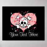 Poster rosado personalizado personalizado del crán
