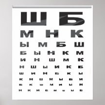 Poster ruso de la carta de ojo