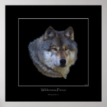 Poster salvaje del arte del lobo gris