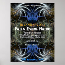 Poster Scifi del fractal" del acontecimiento del f