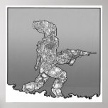 Poster sintético del soldado