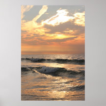 Poster Sonnenuntergang am Meer zum Träumen