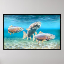 Poster subacuático de la impresión de los pescados
