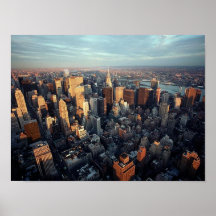 POSTER Sun en el edificio ~Distant de New York Cit