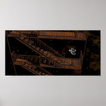 Poster surrealista de la escalera .....