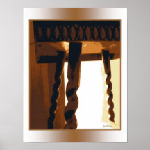 Poster - tabla de madera tallada con las piernas e