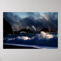 Poster tempestuoso de los mares