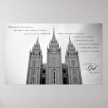 Poster - templo de Salt Lake City Utah LDS