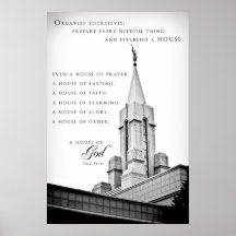 Poster - templo generoso de Utah LDS
