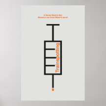 Poster Tipográfico película "Trainspotting".