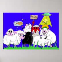 Poster tonto de las ovejas