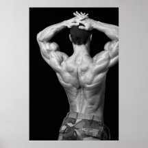 Poster trasero del Bodybuilder