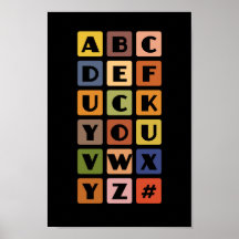 Poster travieso de los alfabetos