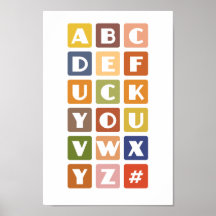 Poster travieso de los alfabetos