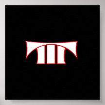 Poster triple de la amenaza del equipo