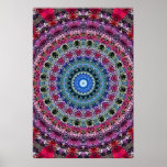 Poster Trippy: Ilustraciones radiales psicodélicas