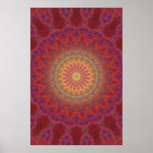 Poster Trippy: Ilustraciones radiales psicodélicas