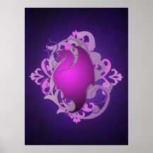 Poster urbano del dragón del rosa de la fantasía