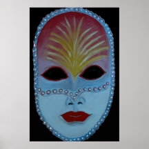 poster veneciano de la máscara