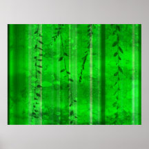 Poster verde abstracto del bosque