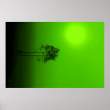 Poster verde de los árboles