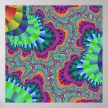 Poster verde del engranaje del prado