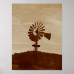 Poster viejo del molino de viento