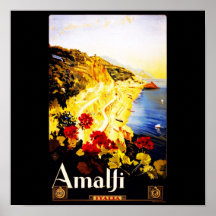 Poster-Vintage Viaje-Amalfi