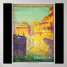 Poster-Vintage Viaje-Estrasburgo