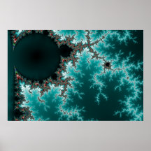 Poster XXL mit Rahmen Fraktal "Mandelbrot Classic"