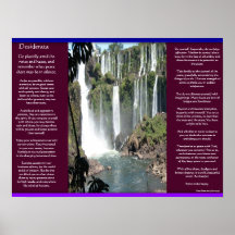Posters 3 de las cascadas de los DESIDERÁTUMS