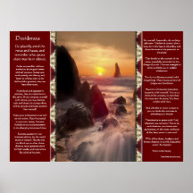 Posters anaranjados del océano de los desiderátums