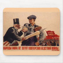 Posters de la propaganda de Unión Soviética de la  Tapete De Ratón