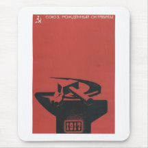 Posters de la propaganda de Unión Soviética de la  Alfombrillas De Ratón