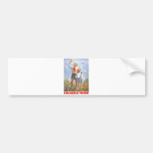Posters de la propaganda de Unión Soviética de la  Etiqueta De Parachoque