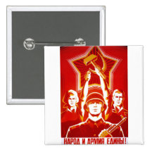 Posters de la propaganda de Unión Soviética de la  Pins