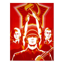 Posters de la propaganda de Unión Soviética de la  Postal